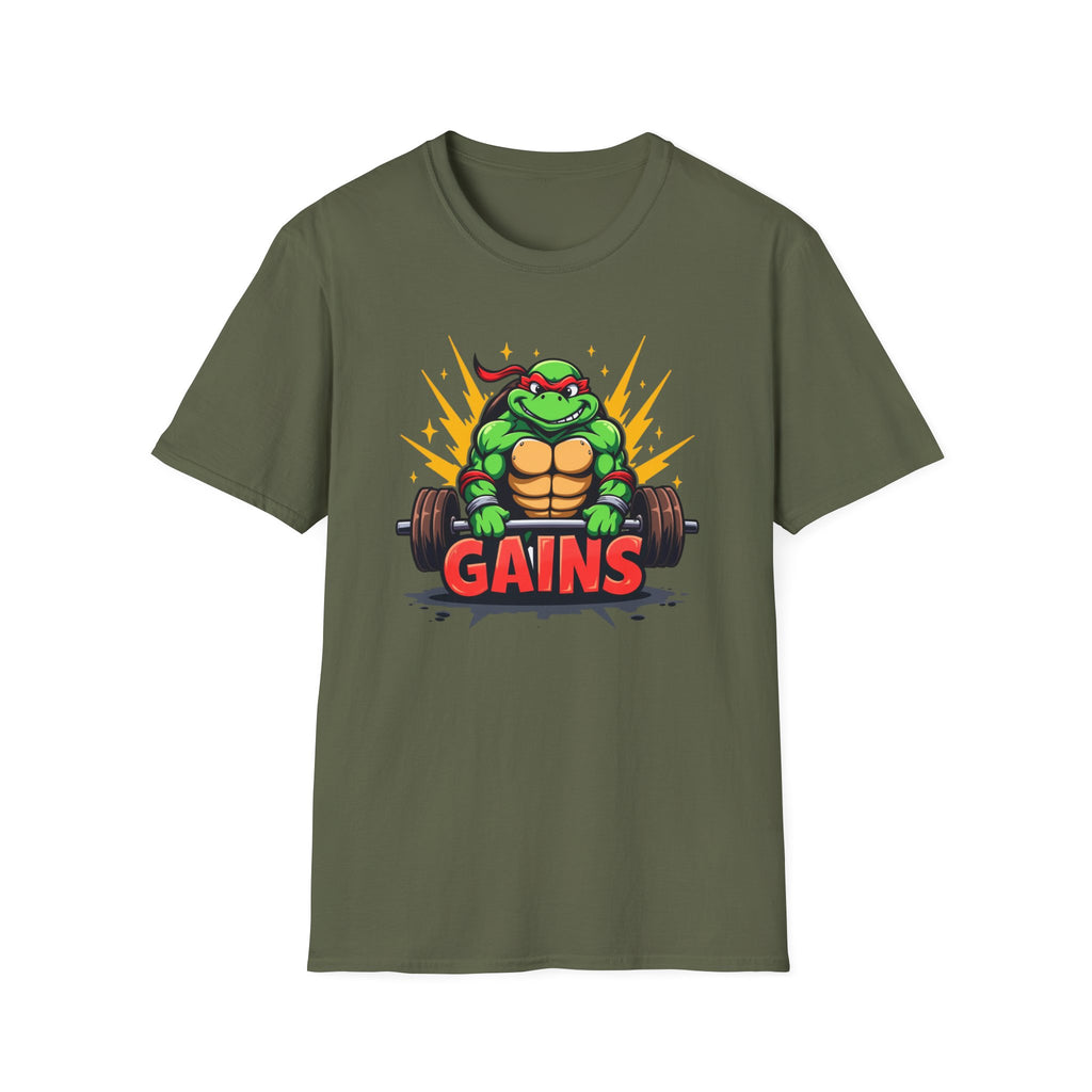 Hard-Shelled Gains – Turtle Power Edition T-Shirt