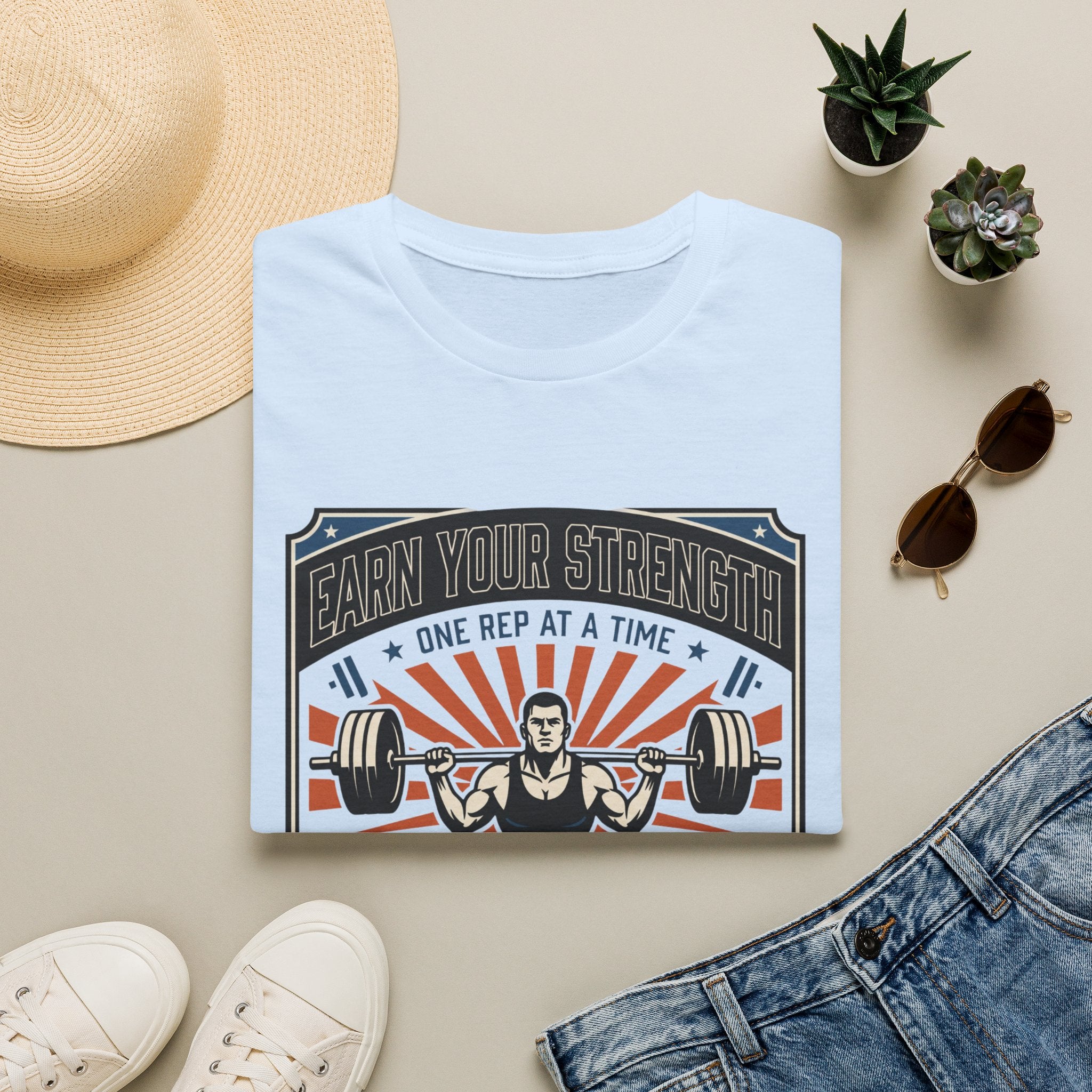 Earn your strength, one rep at a time T-Shirt