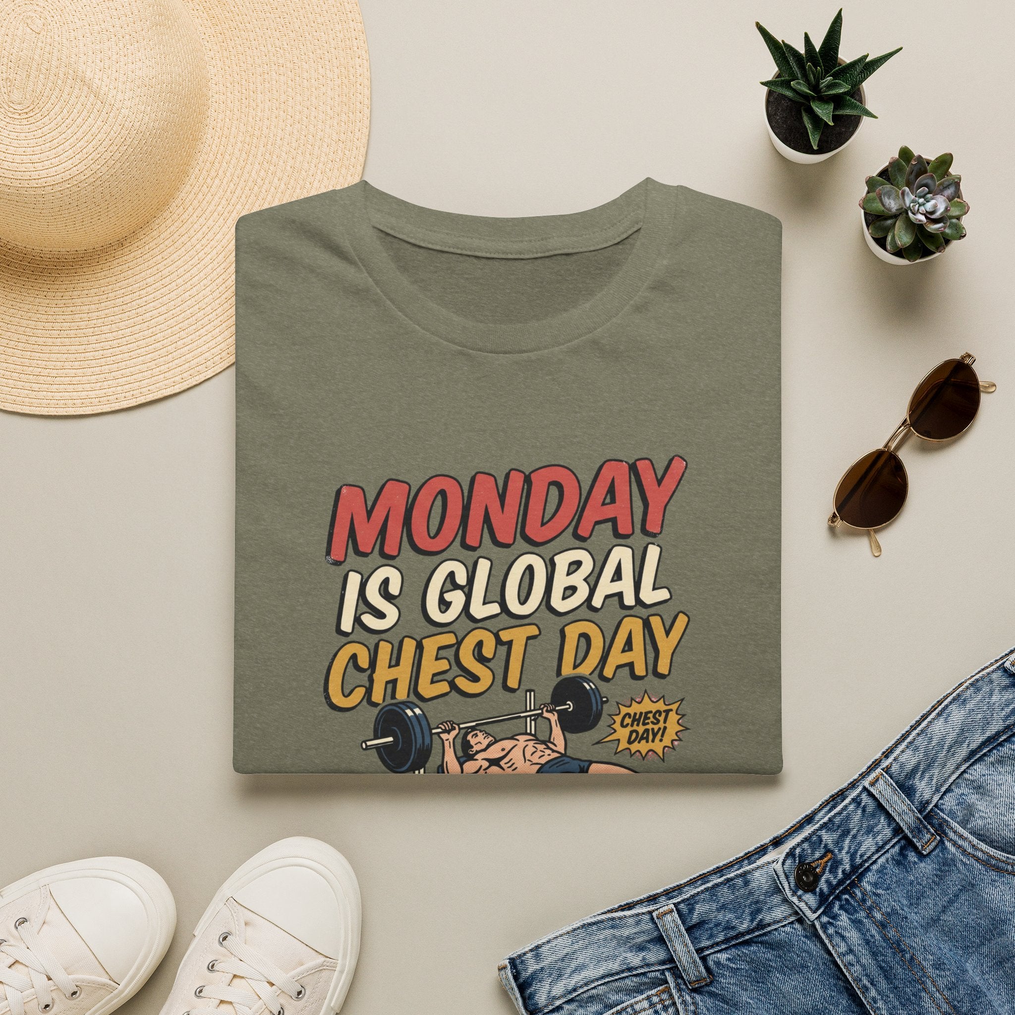 Monday is Global chest day - Another Monday, another pump T-Shirt