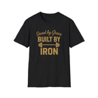 Saved by Grace, Built by Iron – Faith Meets Strength Tshirt