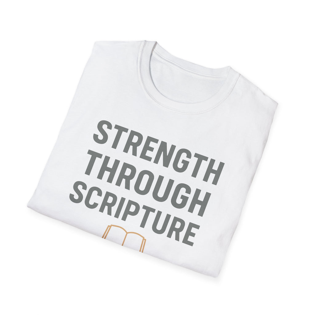 Strength Through Scripture – Bold Faith & Fitness Statement Tshirt