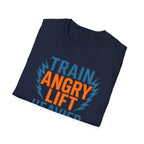 Train Angry, Lift Heavier typo T-Shirt
