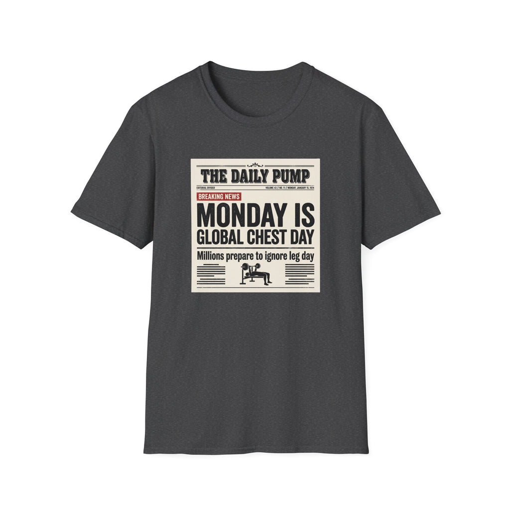 Monday is Global chest day - News style T-Shirt