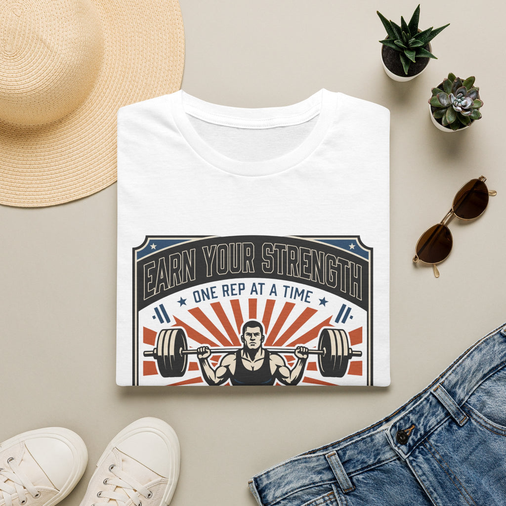 Earn your strength, one rep at a time T-Shirt