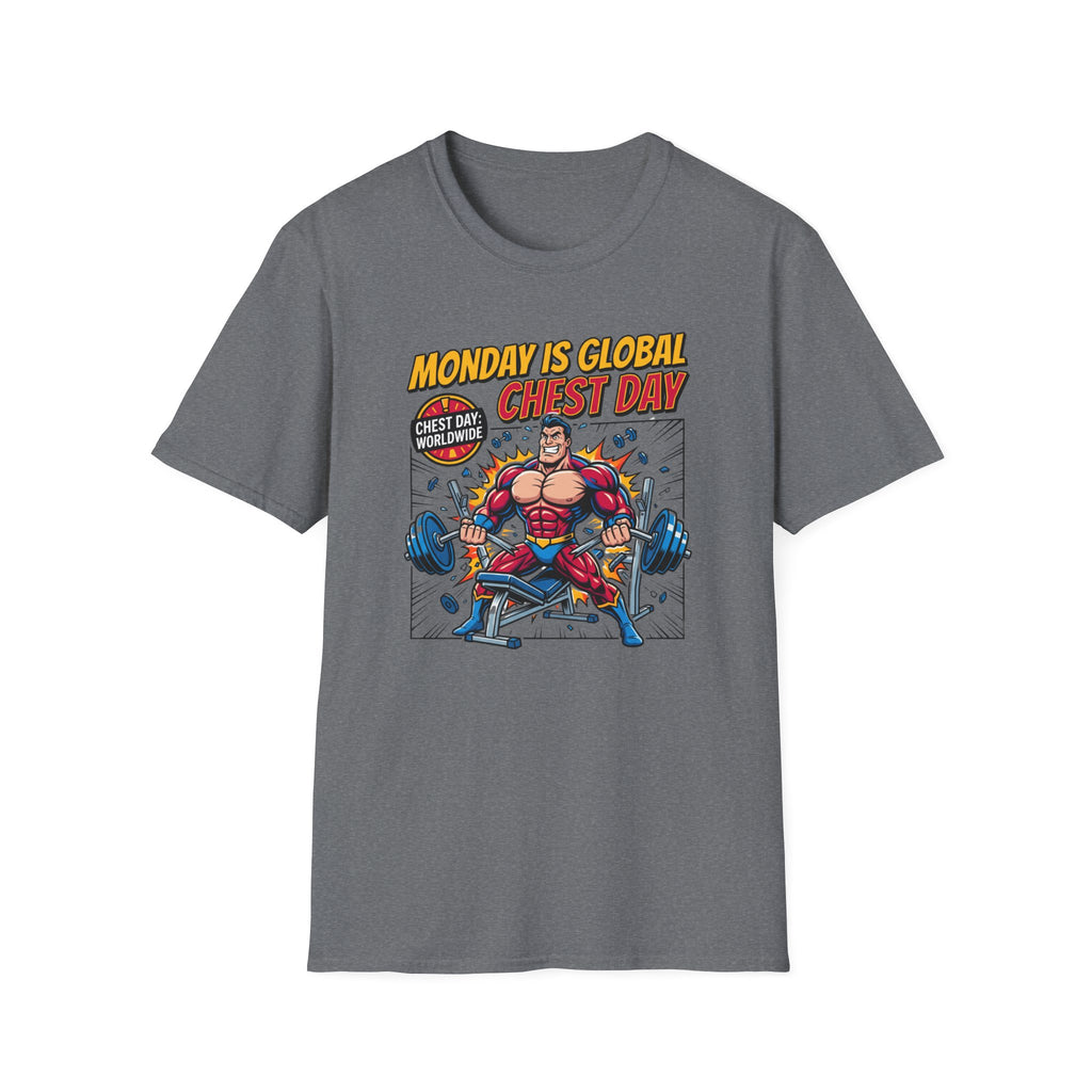 Monday is Global chest day - Comic T-Shirt