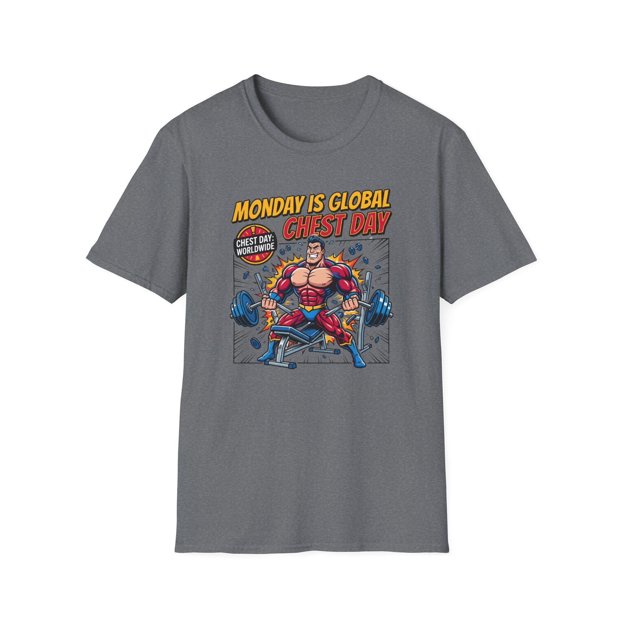 Monday is Global chest day - Comic T-Shirt