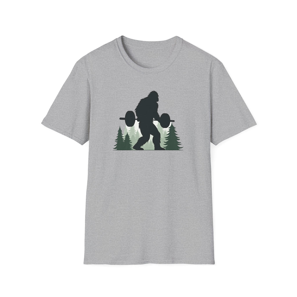 Forest Beast Mode – Bigfoot Barbell Edition T-Shirt