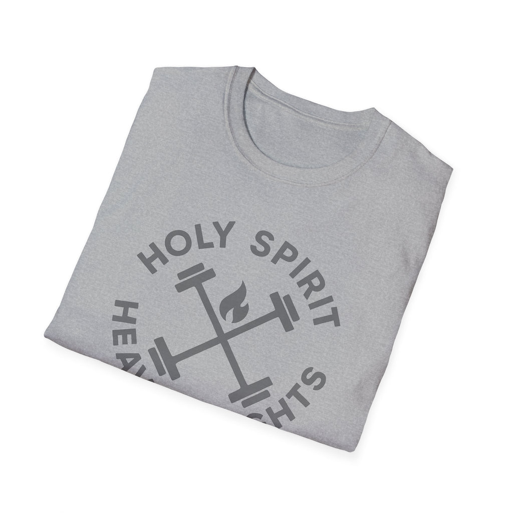 Holy Spirit. Heavy Weights. – Crossed Barbells Emblem Tshirt
