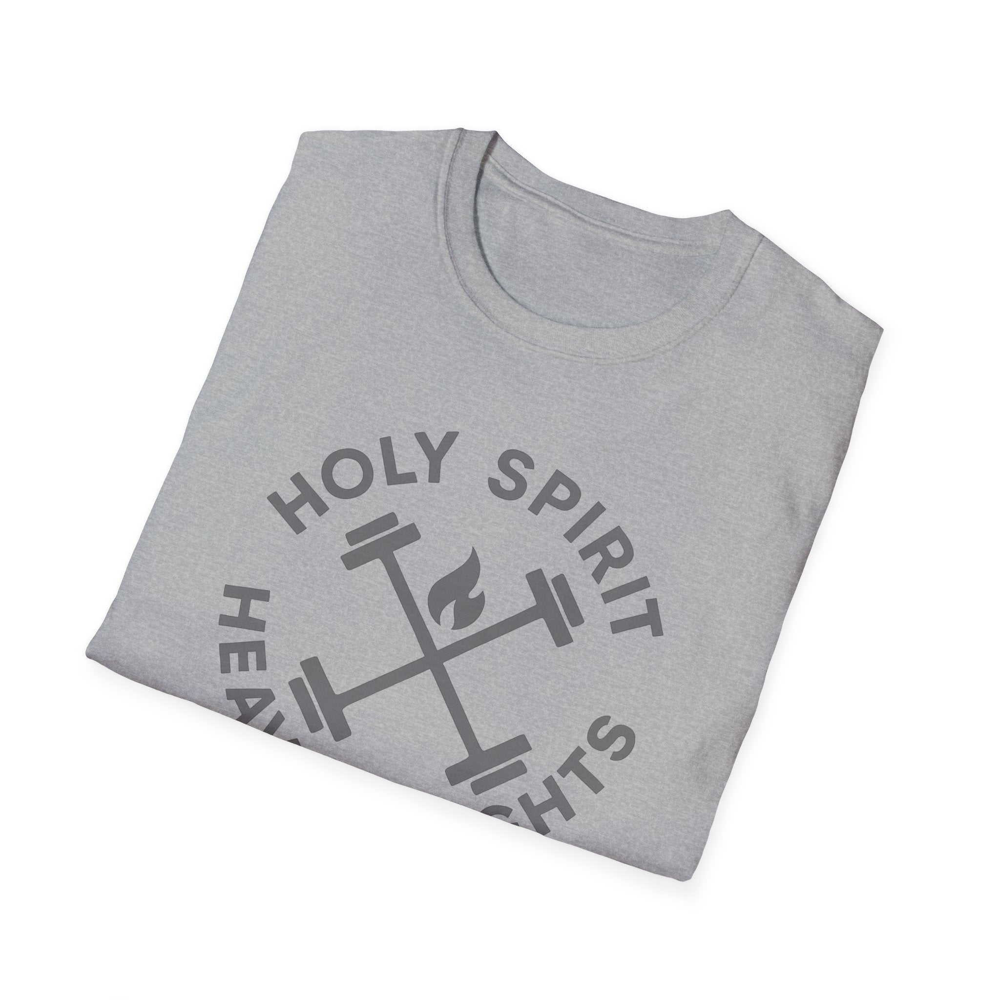 Holy Spirit. Heavy Weights. – Crossed Barbells Emblem Tshirt