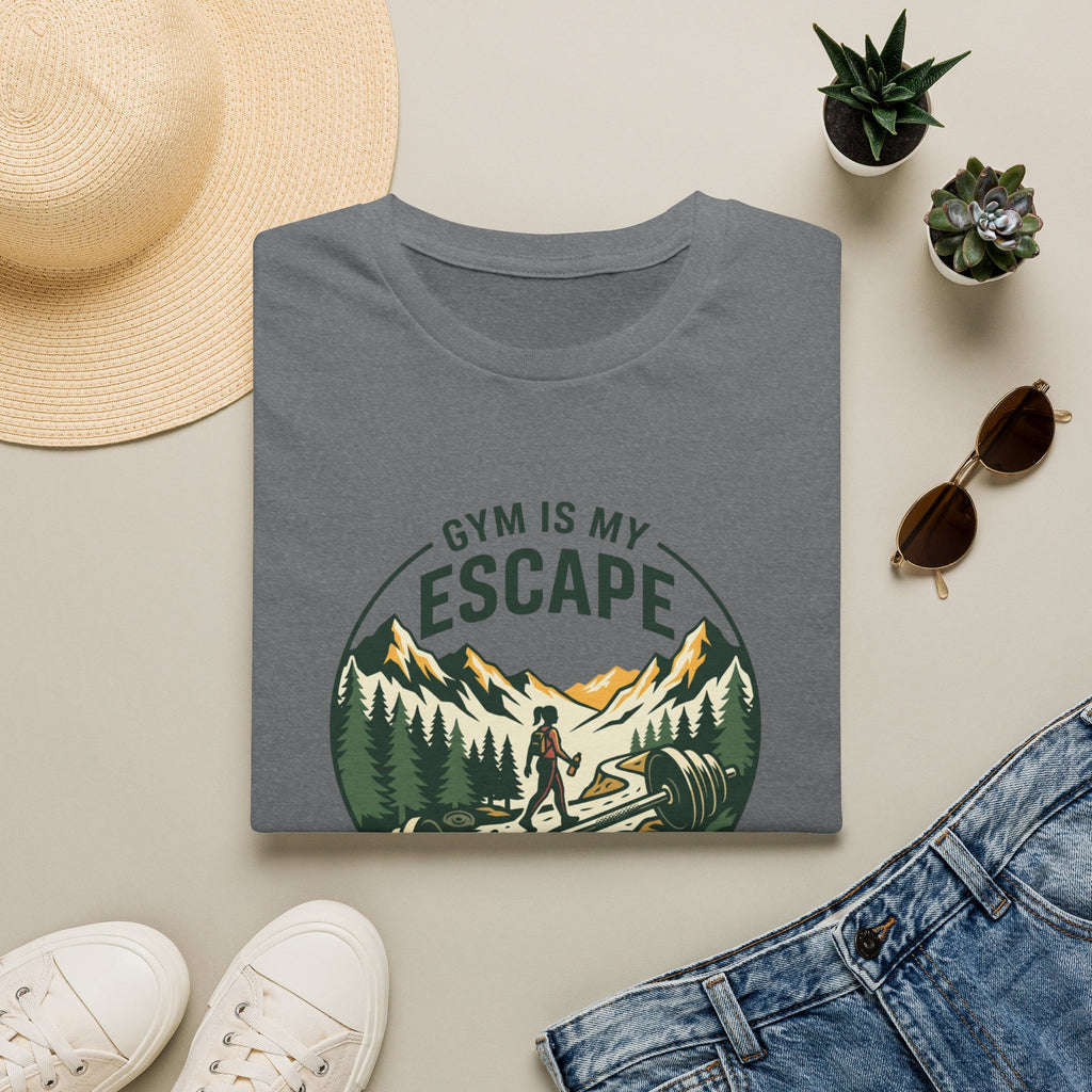 Gym is my escape - Adventure style T-Shirt