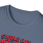 Swole Cat Activated – Pre-Workout Pouncer Edition T-Shirt