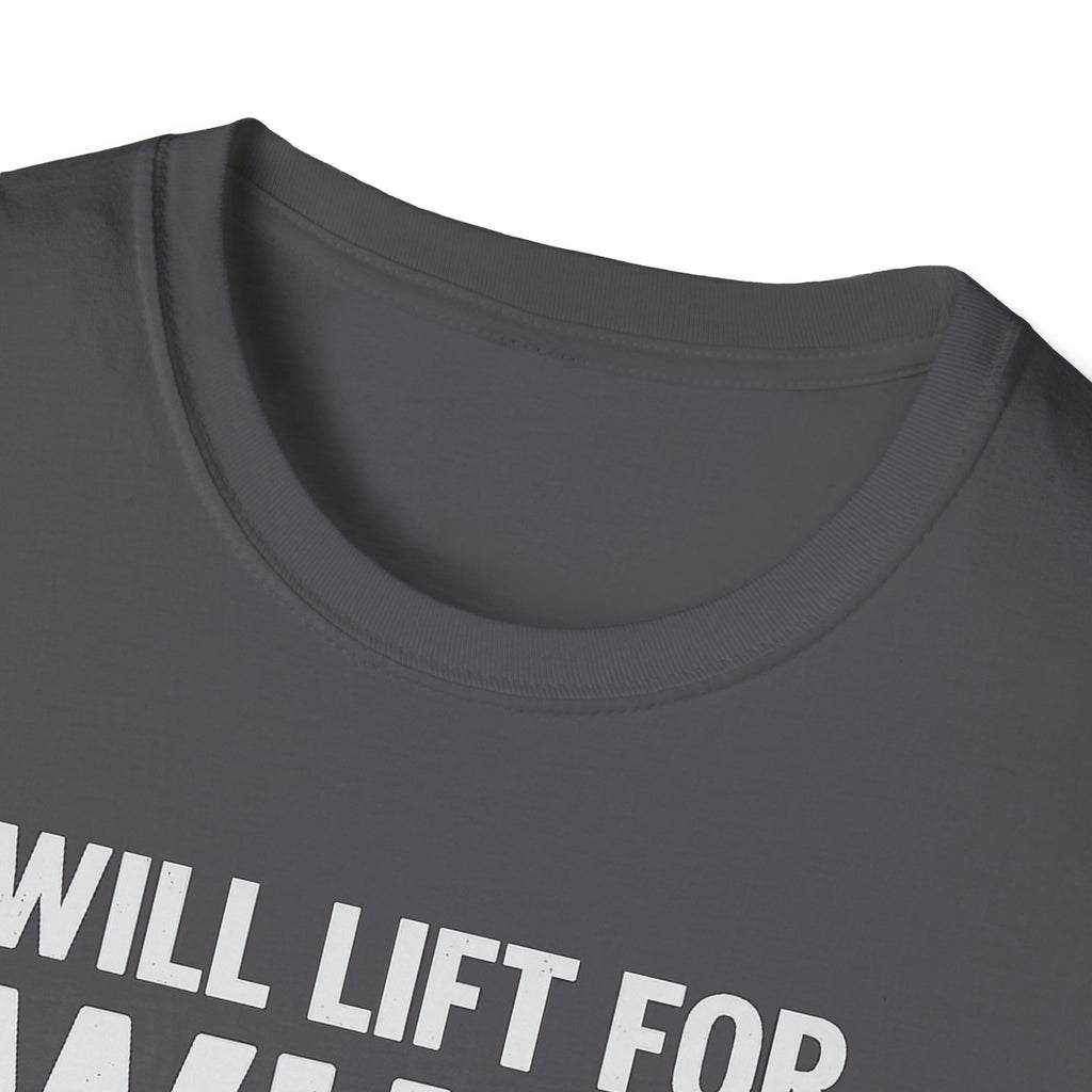 Will Lift for Whey – Barbell Edition T-Shirt