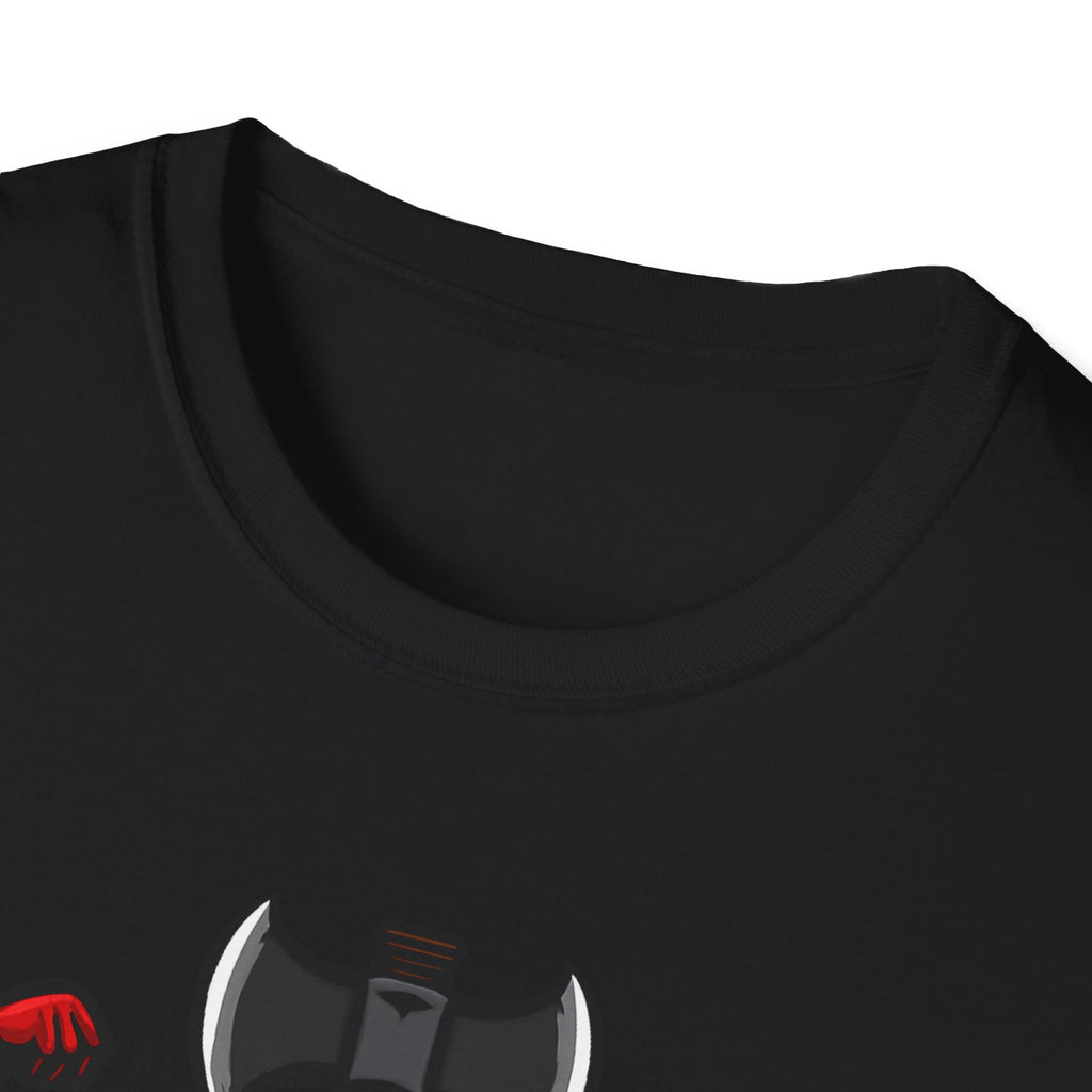Flexecutioner – Muscular Axe Warrior Emblem T-Shirt