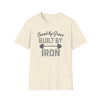 Saved by Grace, Built by Iron – Faith Meets Strength Tshirt
