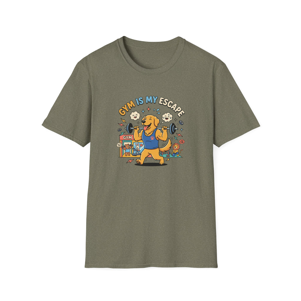 Gym is my escape - Happy retriever Gym T-Shirt