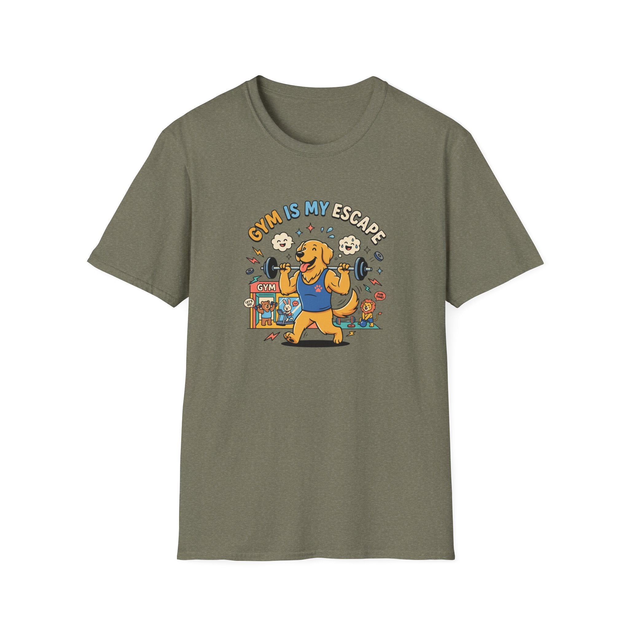 Gym is my escape - Happy retriever Gym T-Shirt