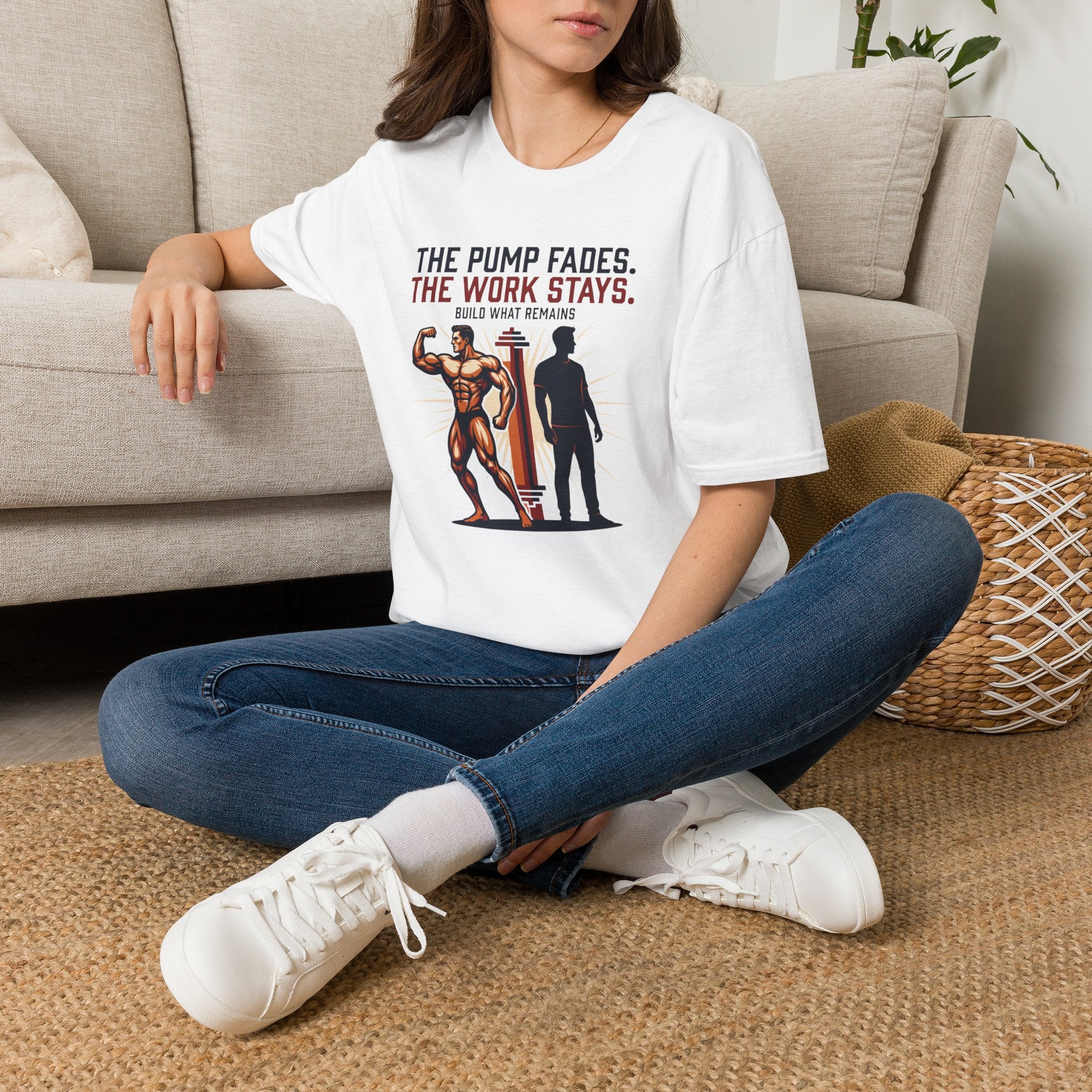 The pump fades. The work stays T-Shirt