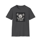Barbell Math Is Hard – Confused Emoji Gym Tee T-Shirt