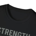 Strength Through Scripture – Bold Faith & Fitness Statement Tshirt