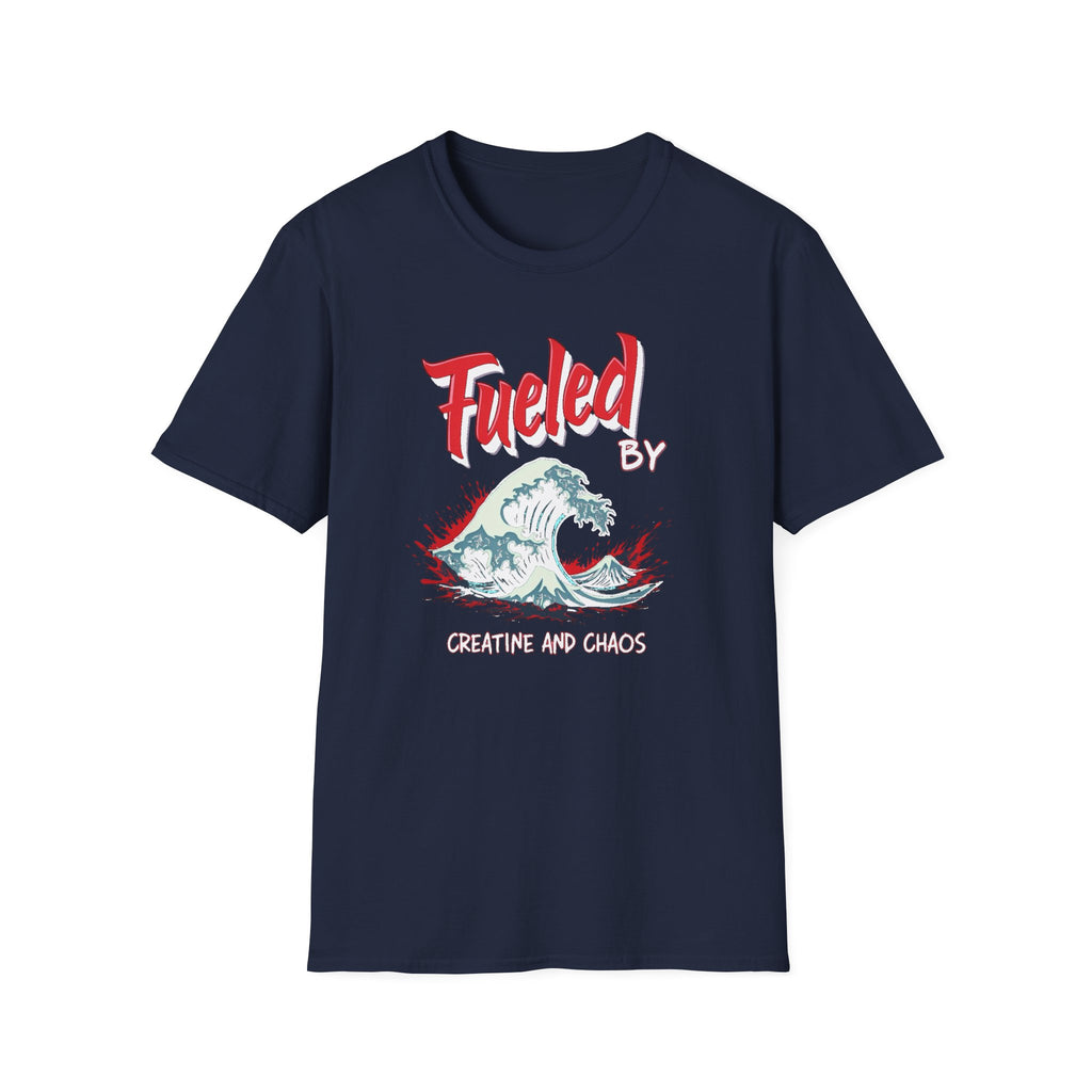 Fueled by Creatine and Chaos – Energy Wave Edition T-Shirt