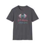 Lift Heavy, Stress Less – Barbell Bliss Edition T-Shirt