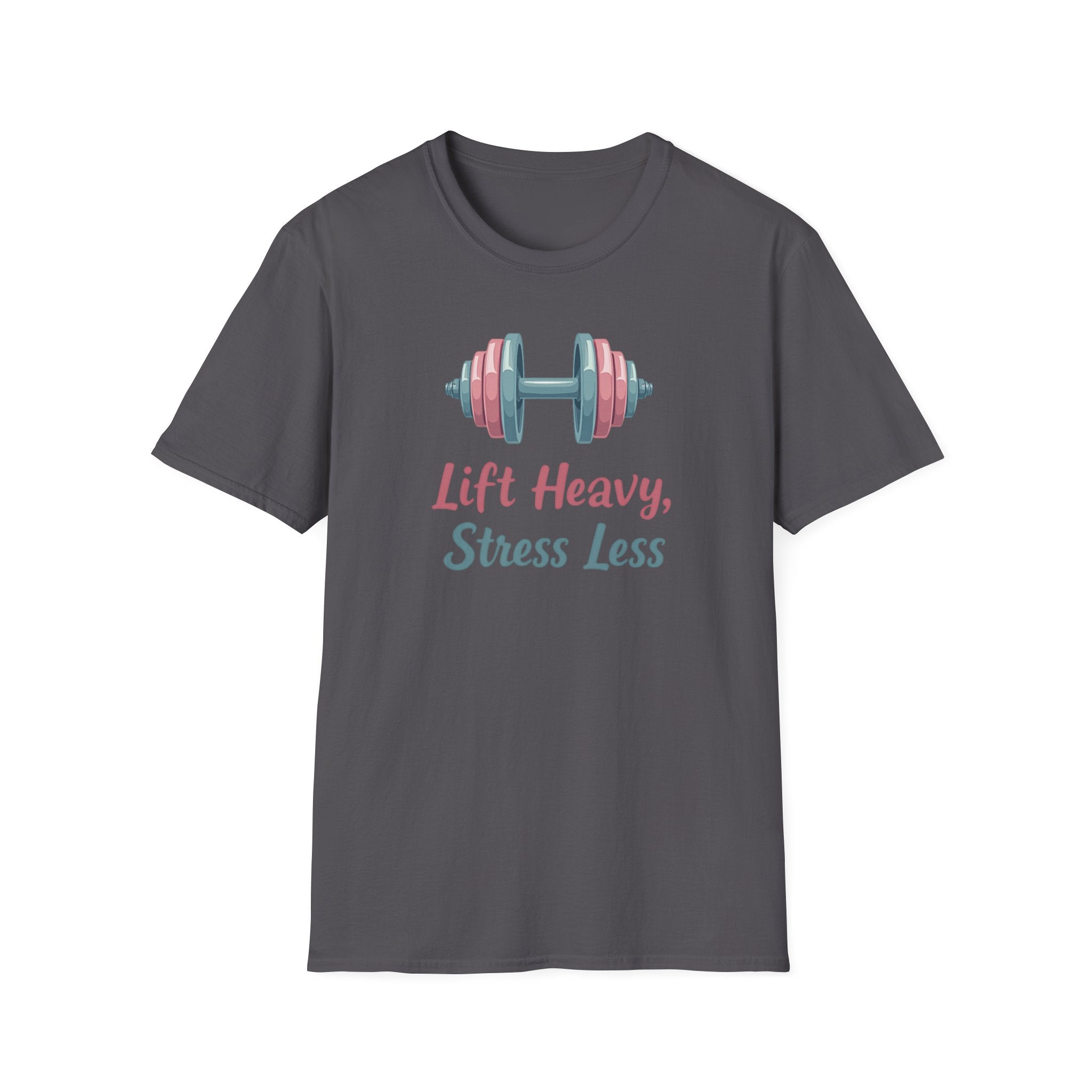 Lift Heavy, Stress Less – Barbell Bliss Edition T-Shirt