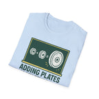 Adding Plates Is My Favorite Subject – Chalkboard Gym Edition Tshirt
