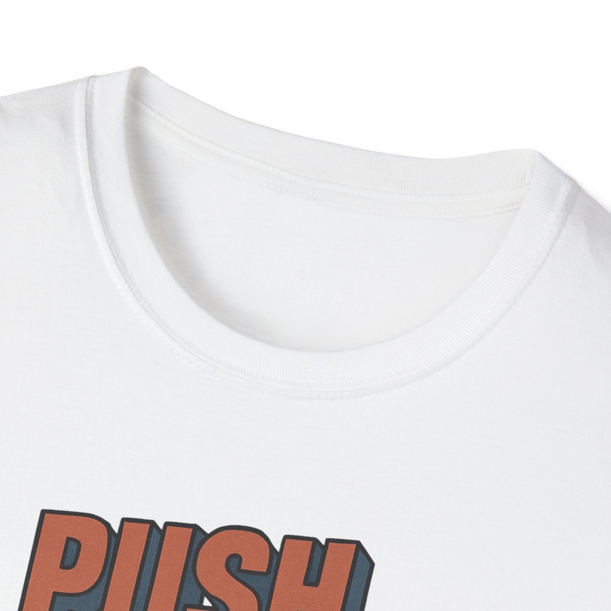 Push Limits. Pull Greatness. — Vertical Retro Stack Edition T-Shirt