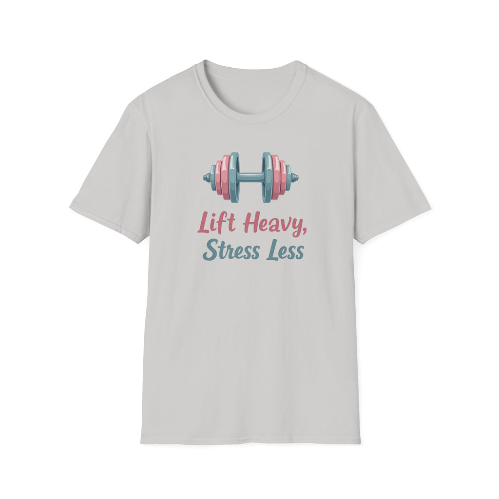 Lift Heavy, Stress Less – Barbell Bliss Edition T-Shirt