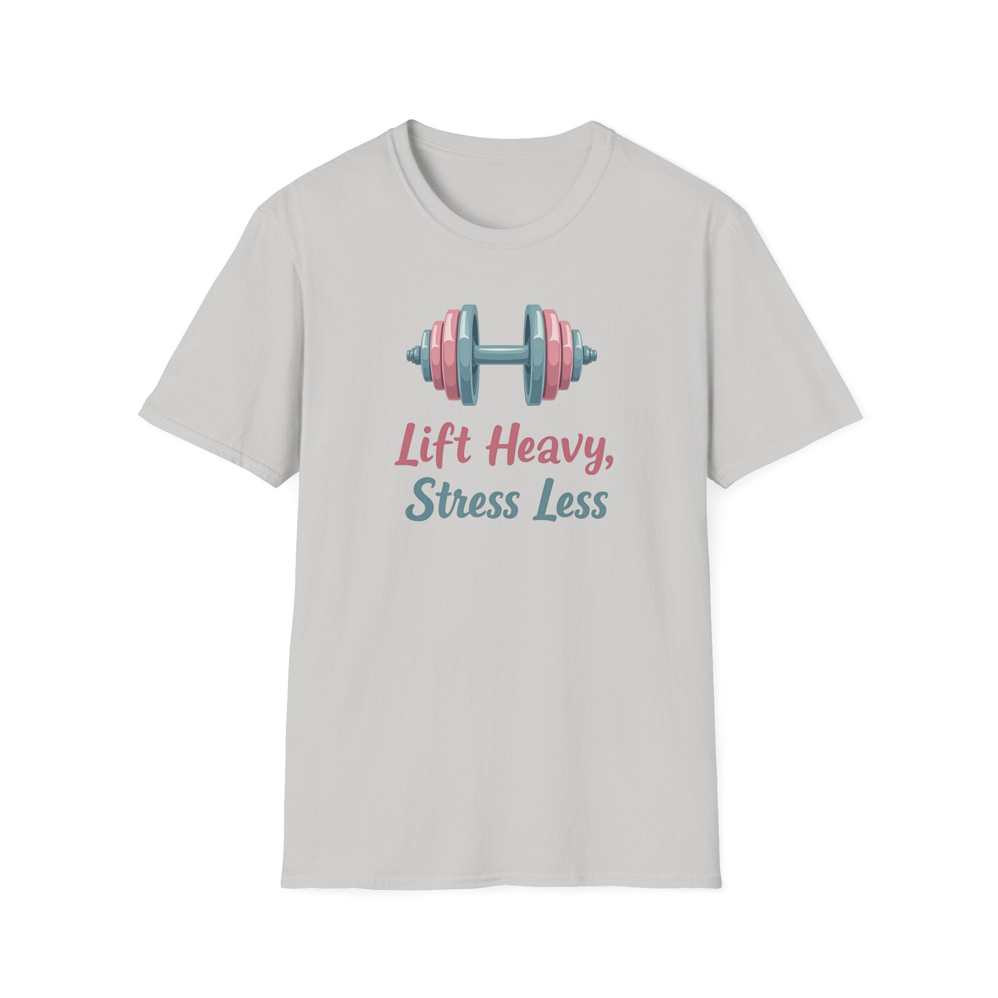 Lift Heavy, Stress Less – Barbell Bliss Edition T-Shirt