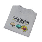 When Caffeine Kicks In – Comic Pop Brain Burst T-Shirt