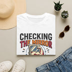 Checking the mirror is my Cardio T-Shirt