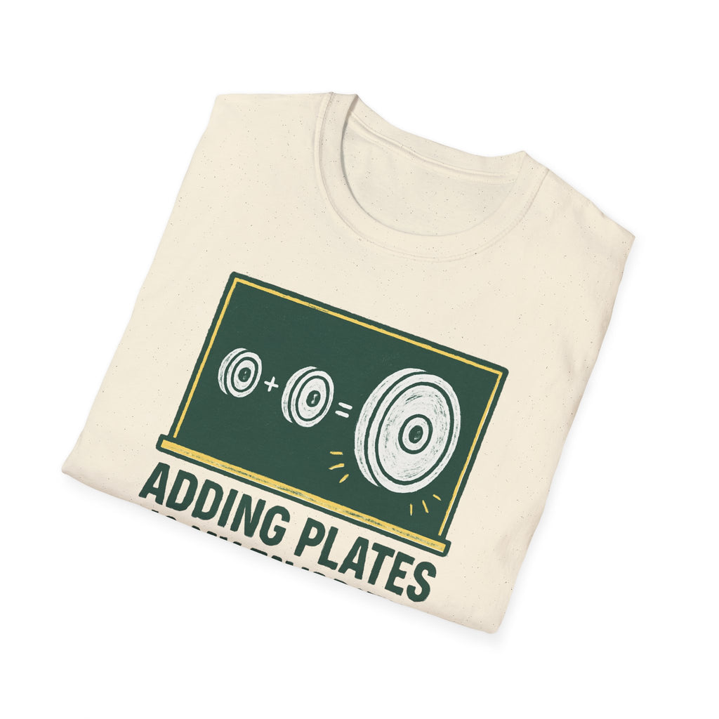 Adding Plates Is My Favorite Subject – Chalkboard Gym Edition Tshirt