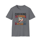 Checking the mirror is my Cardio T-Shirt