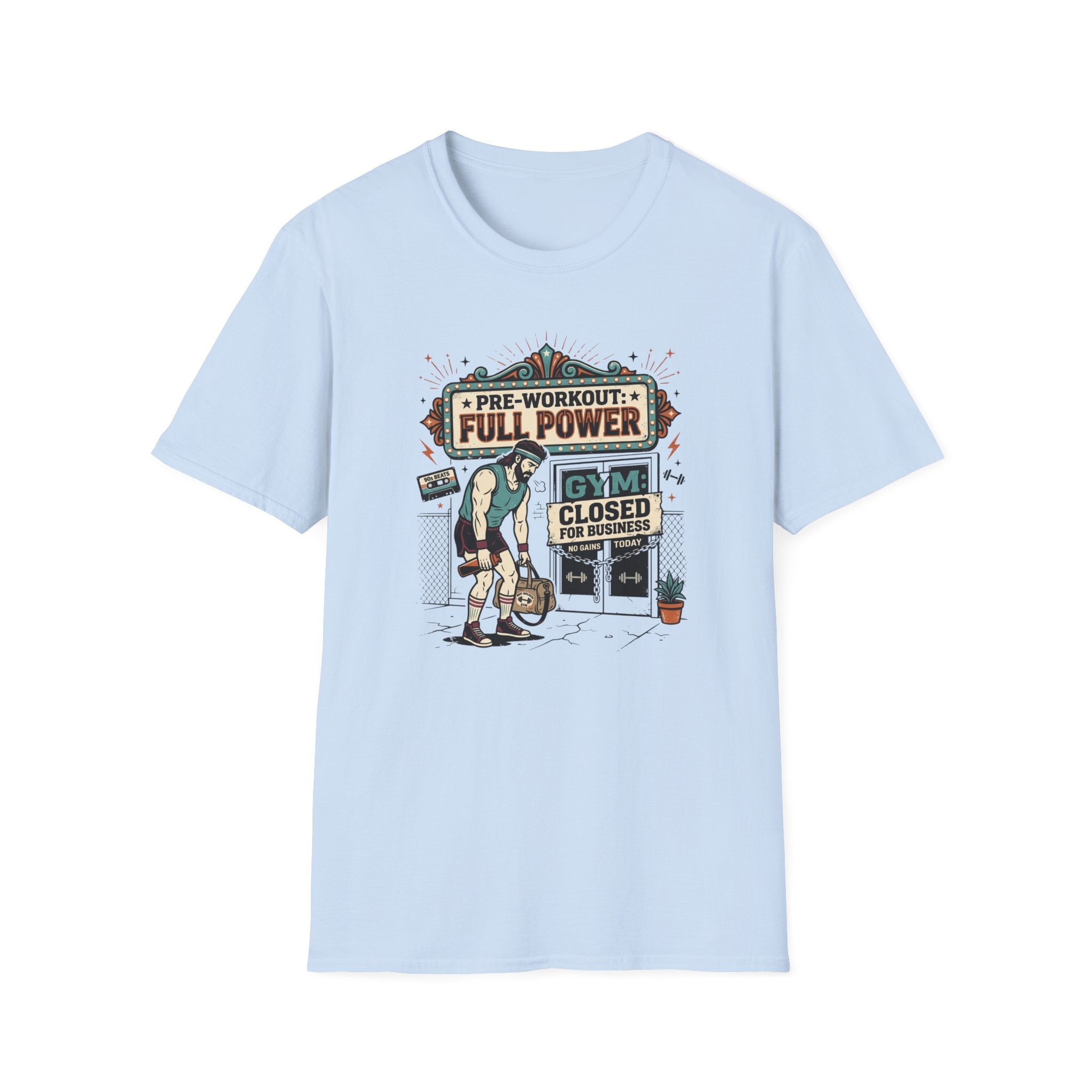 Pre workout _ Full power, Gym _ Closed T-Shirt