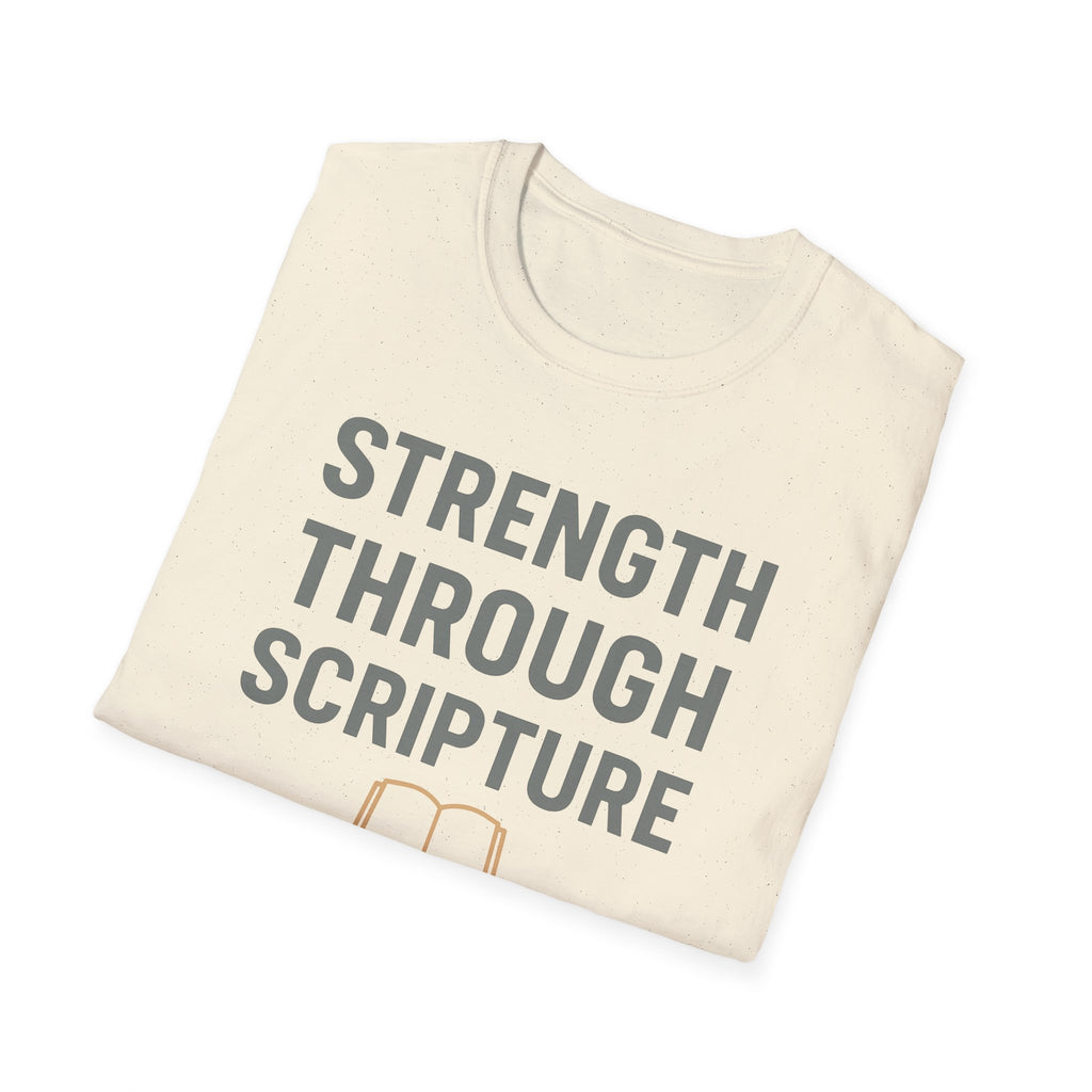 Strength Through Scripture – Bold Faith & Fitness Statement Tshirt