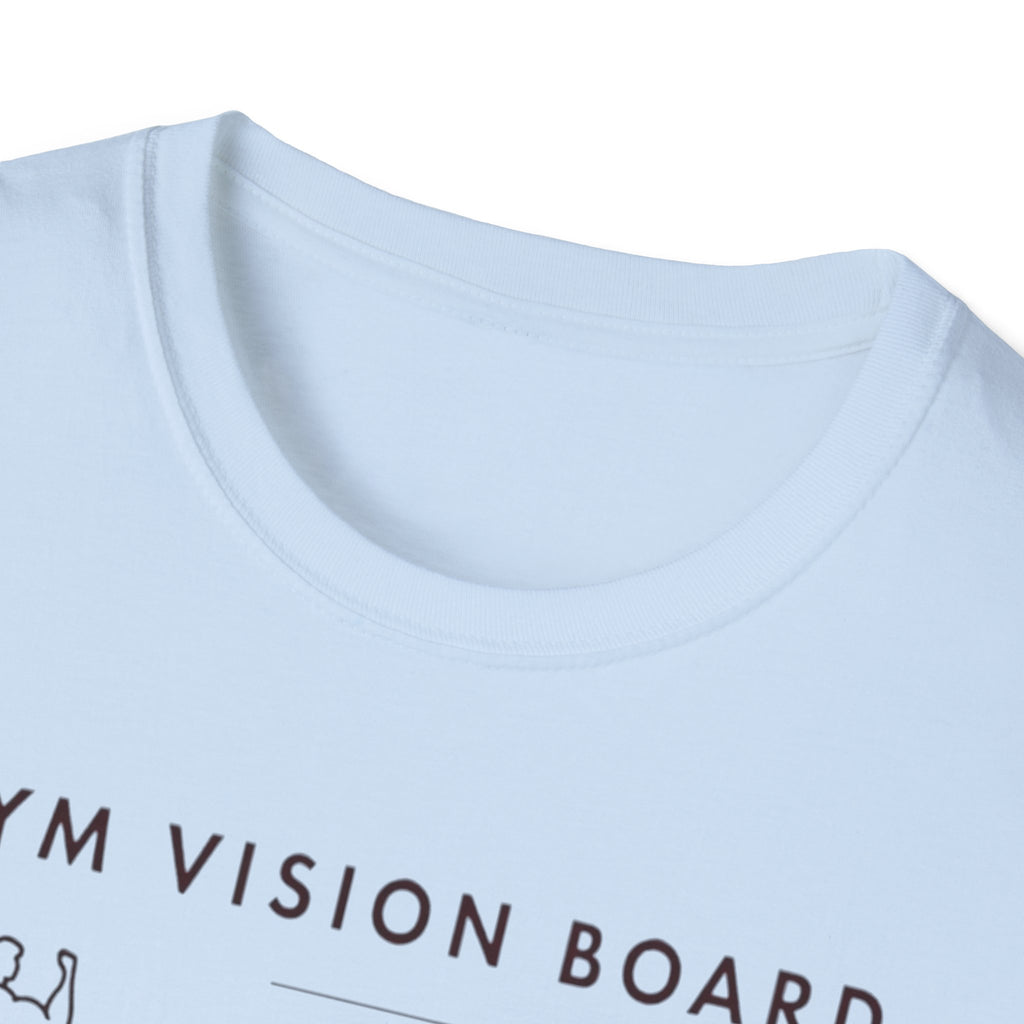 Gym Vision Board – Dark Mode Minimalist T-Shirt