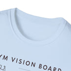 Gym Vision Board – Dark Mode Minimalist T-Shirt