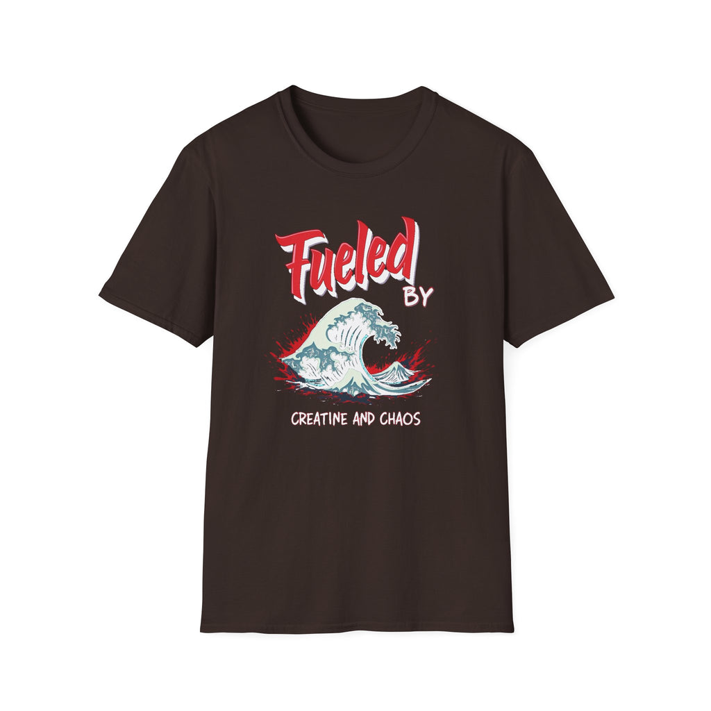 Fueled by Creatine and Chaos – Energy Wave Edition T-Shirt