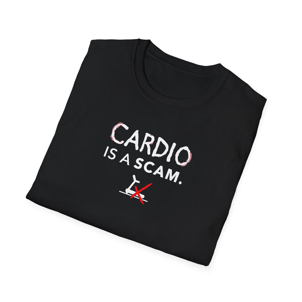 Cardio Is a Scam typo T-Shirt