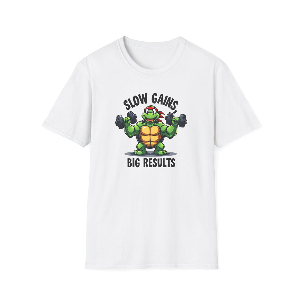 Slow Gains, Big Results – Turtle Power Edition T-Shirt