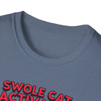 Swole Cat Activated – Pre-Workout Pouncer Edition T-Shirt