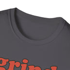 Grind Hard, Rest Proud – Vintage Bubble Quote T-Shirt