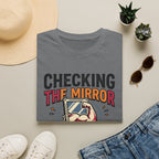 Checking the mirror is my Cardio T-Shirt