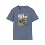 Gym is my escape - Racoon humorous T-Shirt