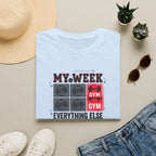 Waiting for gym - Week schedule T-Shirt