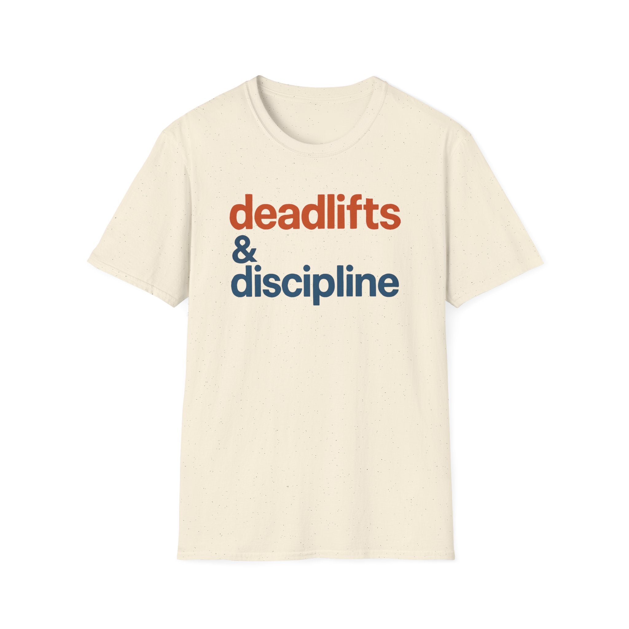 Deadlifts & Discipline – Bold Gym Typography T-Shirt