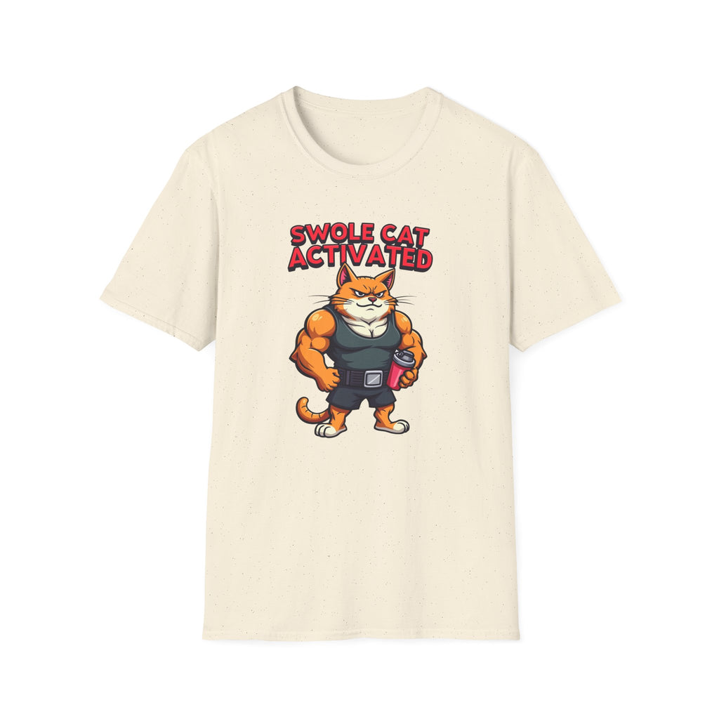 Swole Cat Activated – Pre-Workout Pouncer Edition T-Shirt