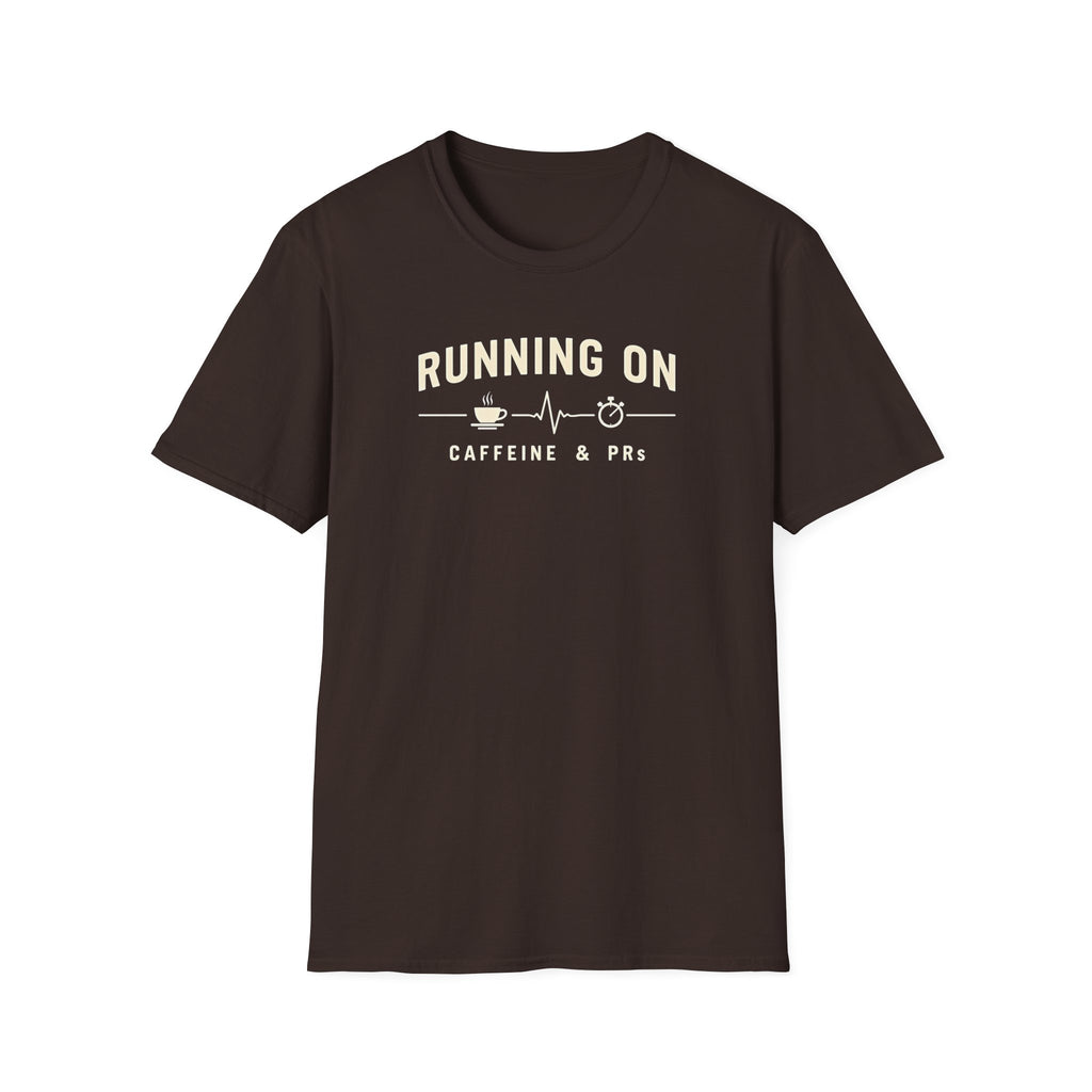 Running on Caffeine & PRs – Minimal Strength Mode T-Shirt