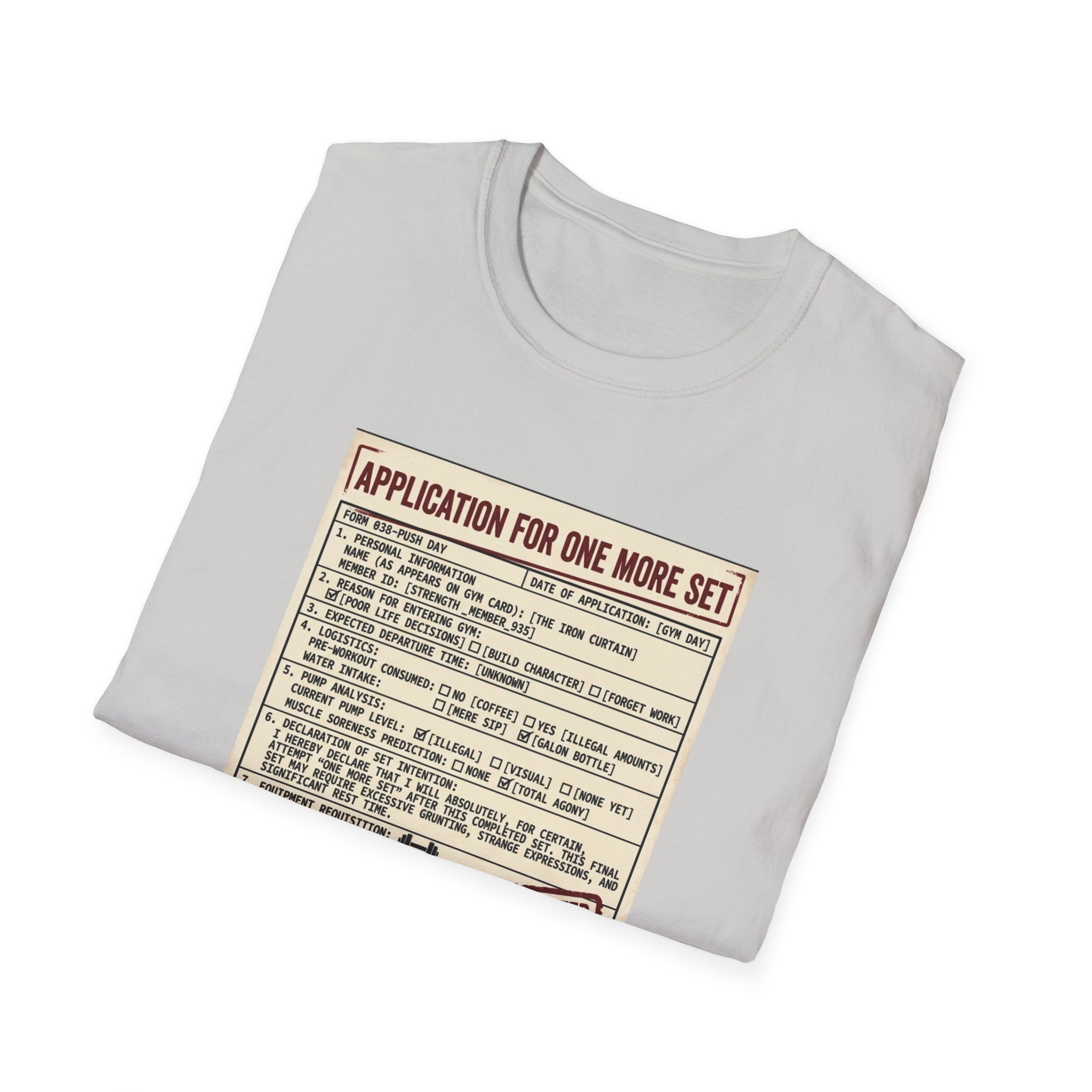 Application for one more set -  Push day T-Shirt